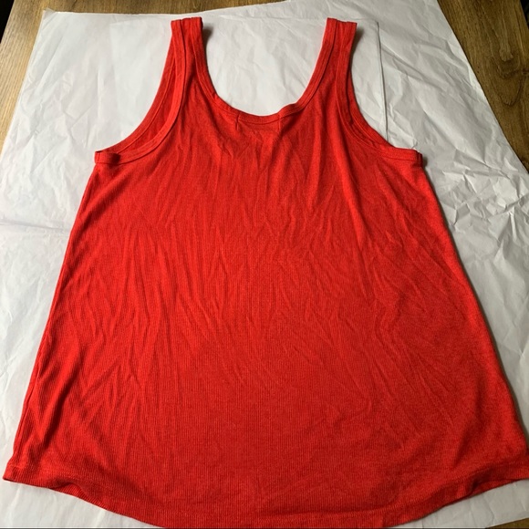 Wildfox Tank Top Small Coral Red Oversized - Picture 5 of 6